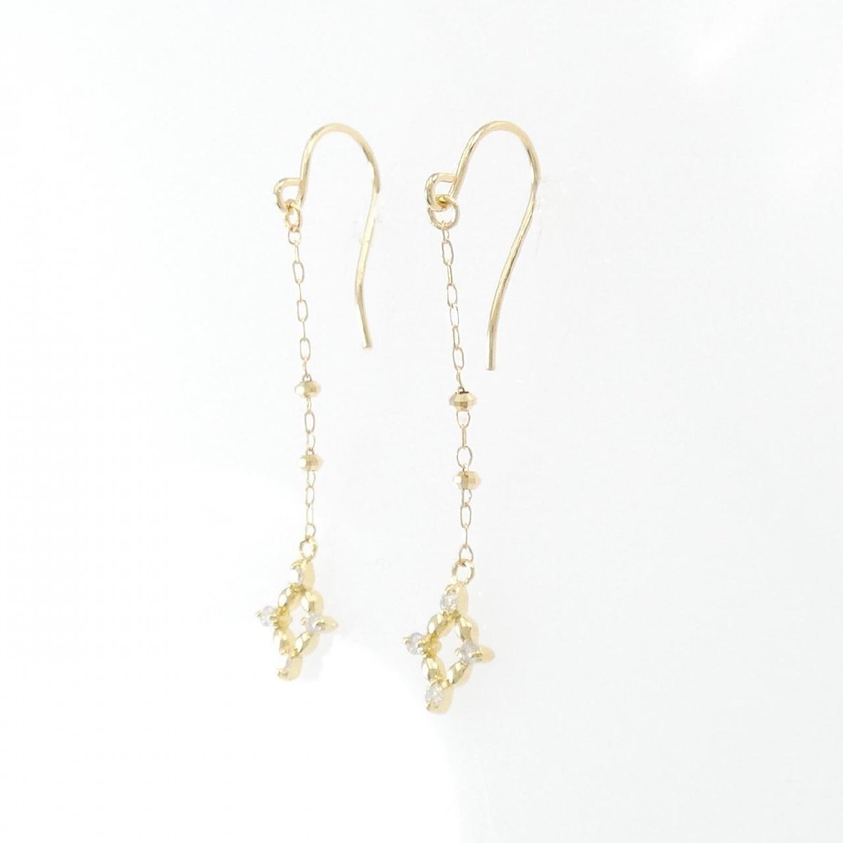 【リメイク】K18YG ダイヤモンド ピアス 0.08CT