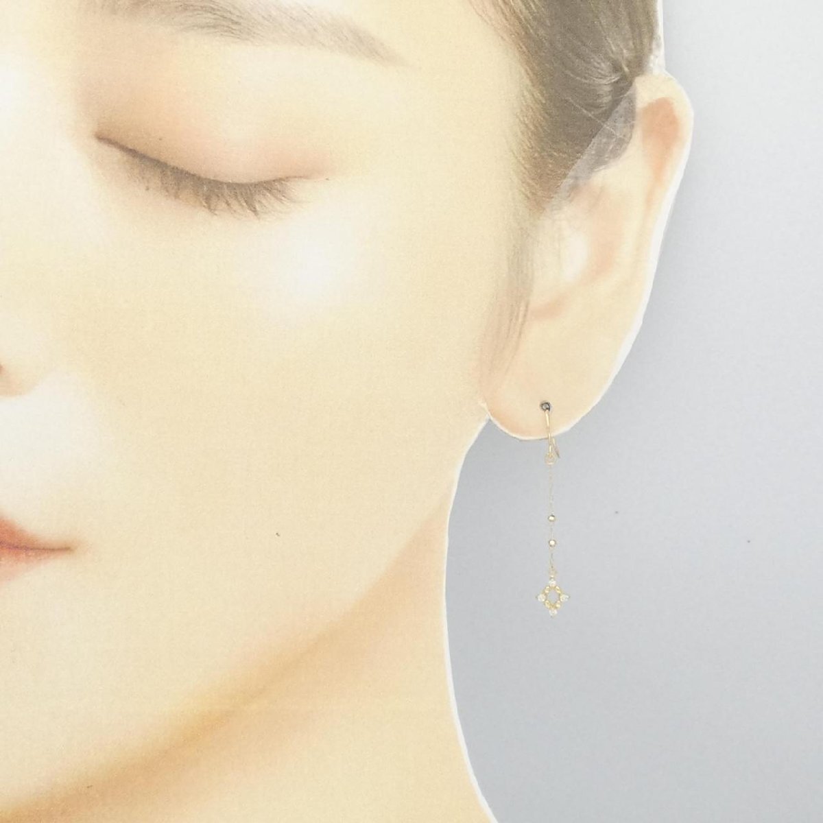 【リメイク】K18YG ダイヤモンド ピアス 0.08CT