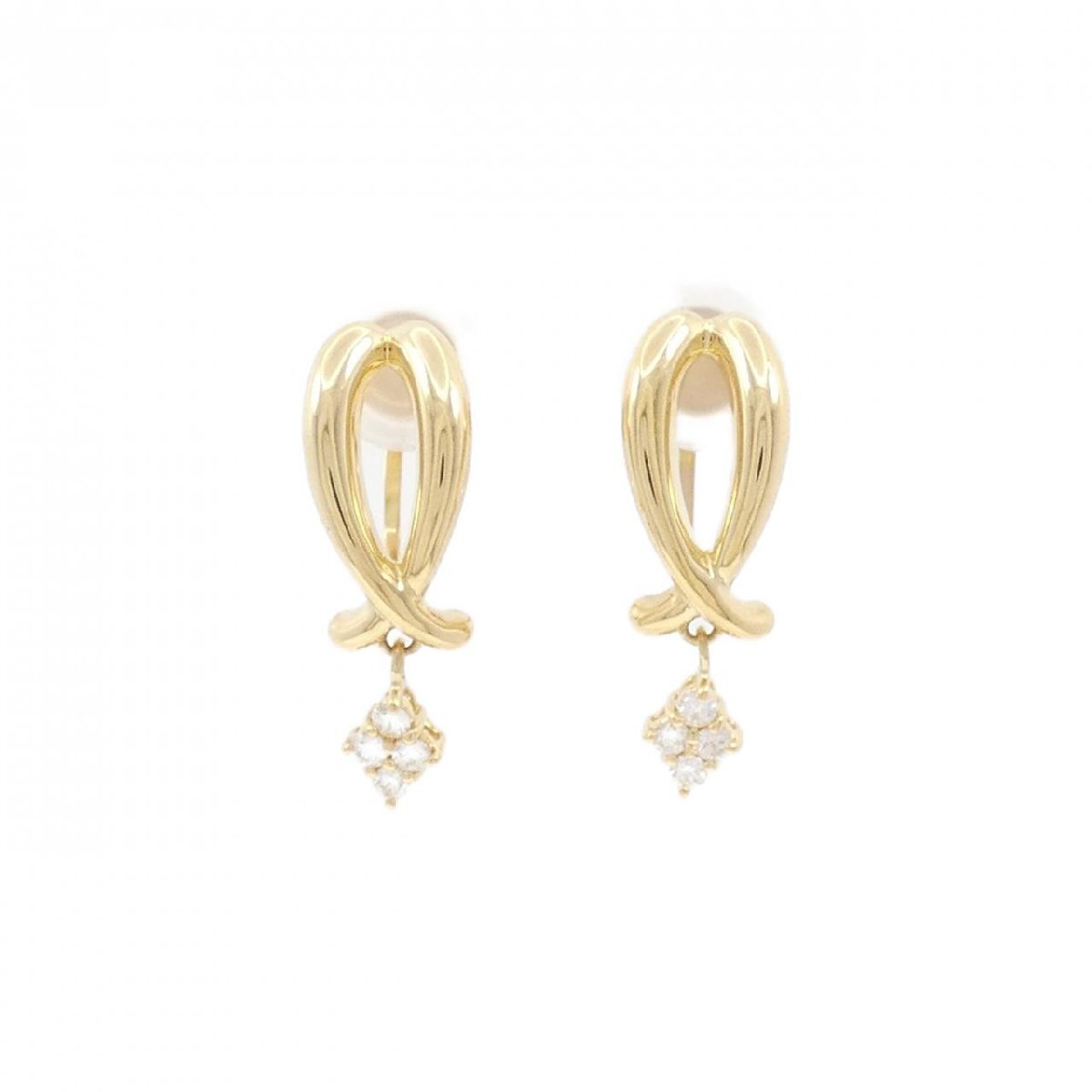 K18YG ダイヤモンド イヤリング 0.16CT