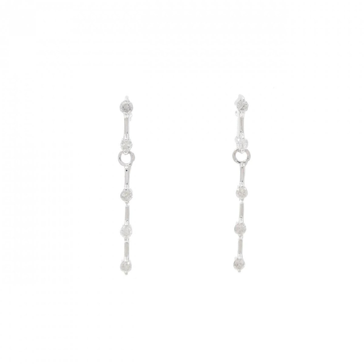 K18WG ダイヤモンド ピアス 0.20CT