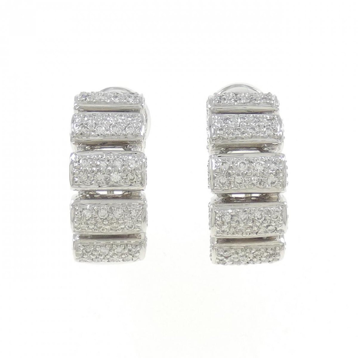 K18WG ダイヤモンド ピアス/イヤリング 0.90CT