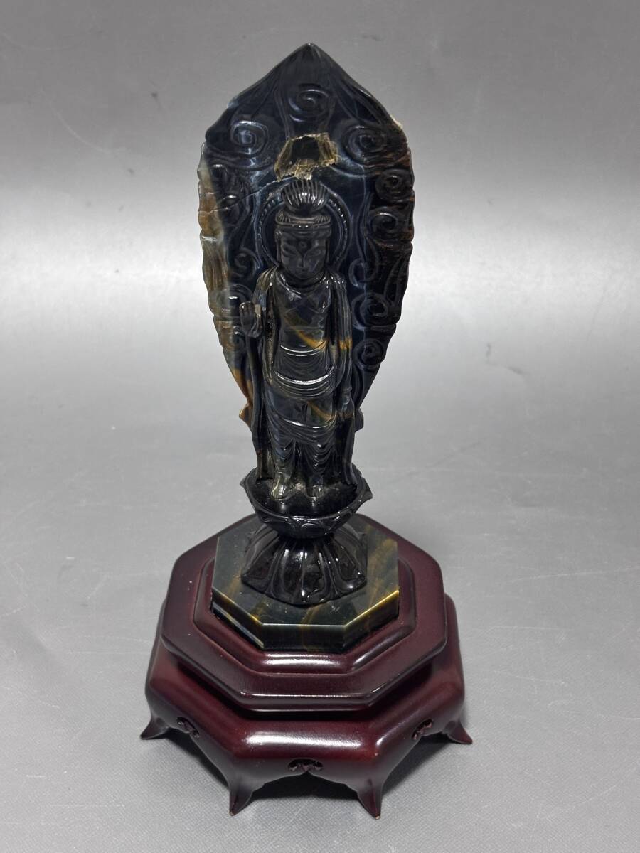 真作/喜田華堂/新樹瀑布図/石河有隣の桐極箱付/布袋屋掛軸HD-725