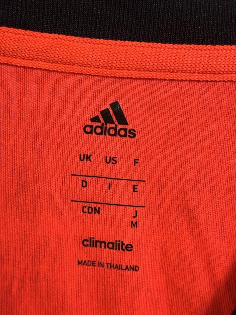 2851アディダス【M】 スポーツウェア　バイカラー　ロゴプリント　洗える_画像2