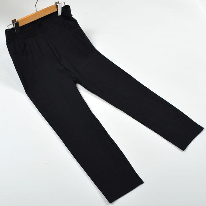 新品☆L~LL 大きいサイズ ストレッチ パンツ レディース ポケット付 ボトムス 美腳 きれいめ ボトムス/ブラック/メール便可/C05-101E