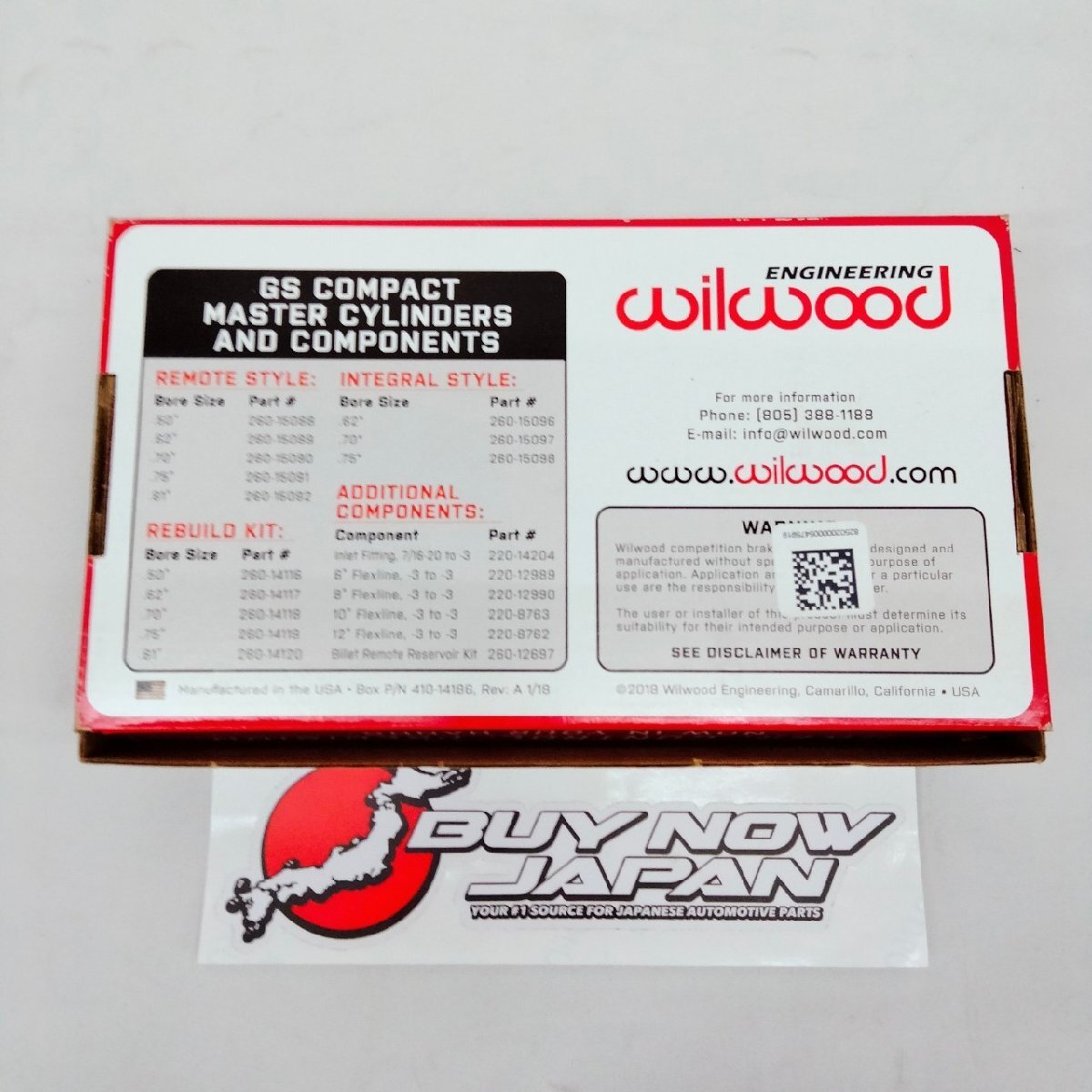 wilwood GS コンパクト マスターシリンダー デュアルキャリパー用 260-15096　ウィルウッド