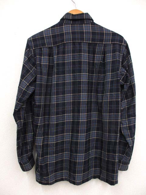 【Y】同梱OK ダックス DAKS チェック柄 ウール 長袖シャツ M /A3
