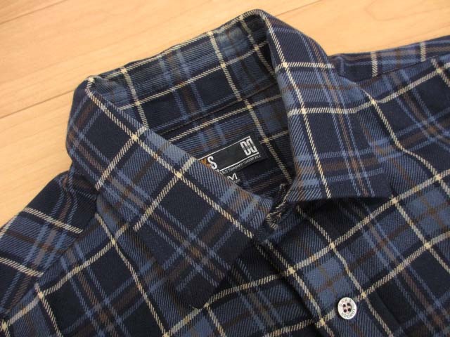 【Y】同梱OK ダックス DAKS チェック柄 ウール 長袖シャツ M /A3