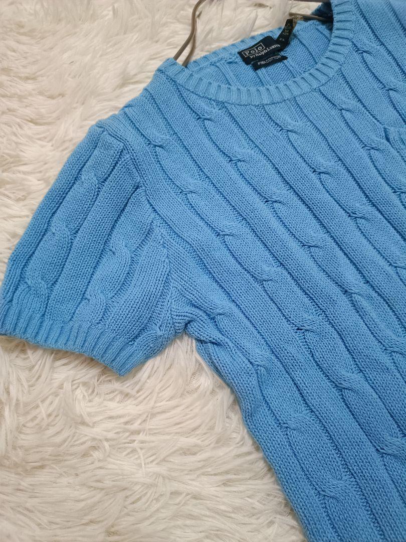 ポロラルフローレン　ケーブルニット半袖シャツ　ポロシャツ　カーディガン POLO RALPH LAUREN SPORT RRL RLX