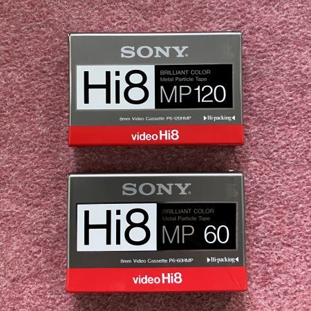 【未使用?未開封】ソニー ビデオテープ Ｈｉ８用(SONY videoHi8 P6-120HMP,P6-60HMP)