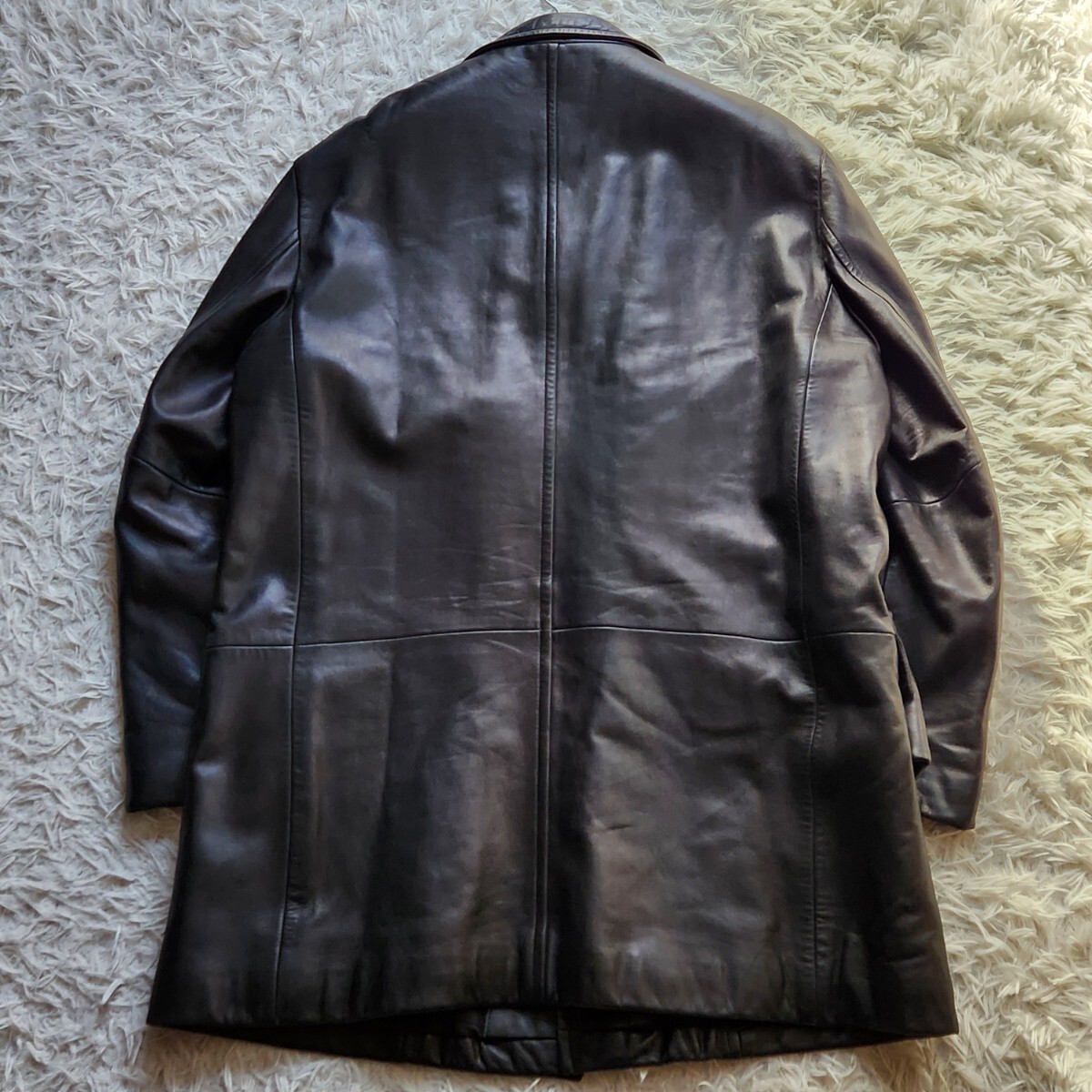 極美品!希少 XXL相当 ヒューゴボス レザーコート ロング丈 HUGO 極美品!希少 XXL相当 ヒューゴボス レザーコート ロング丈 HUGO