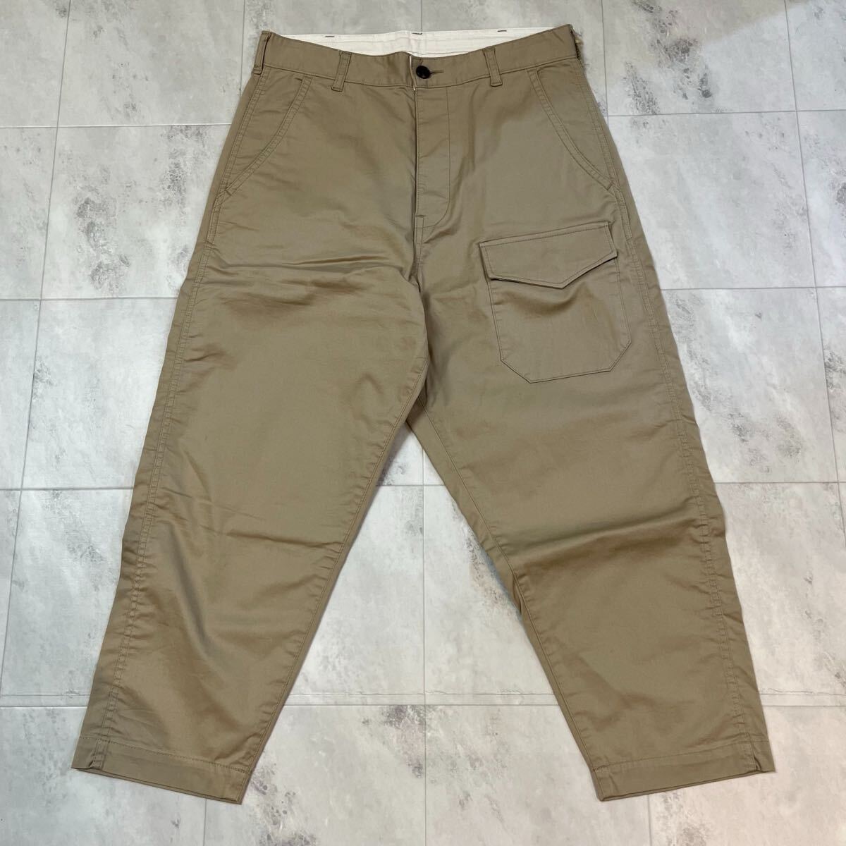 新品 TANG! タング チノパン テーパード カーゴパンツ カジュアル 日本製 定価21450 レディース ベージュ サイズ38 (M相当) 玉mc3619_画像2