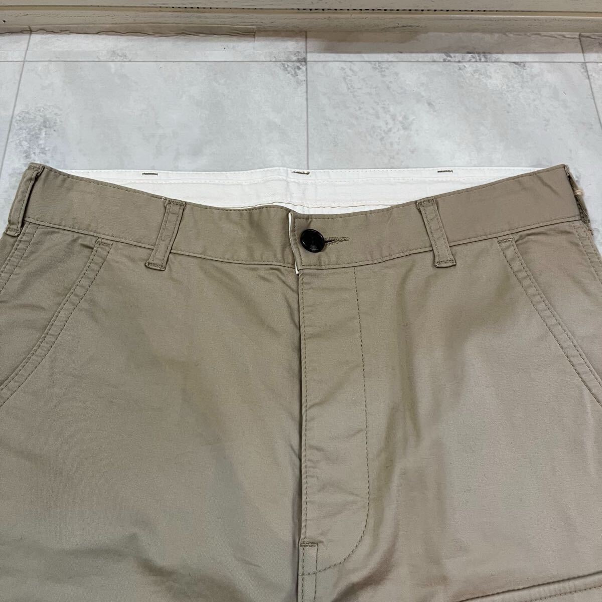 新品 TANG! タング チノパン テーパード カーゴパンツ カジュアル 日本製 定価21450 レディース ベージュ サイズ38 (M相当) 玉mc3619_画像3