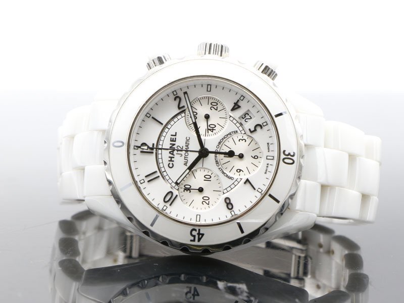 【 シャネル CHANEL 】腕時計 H1007 J12 クロノグラフ 41ミリ ホワイトセラミック 自動巻 デイト メンズ 新著 70052-1