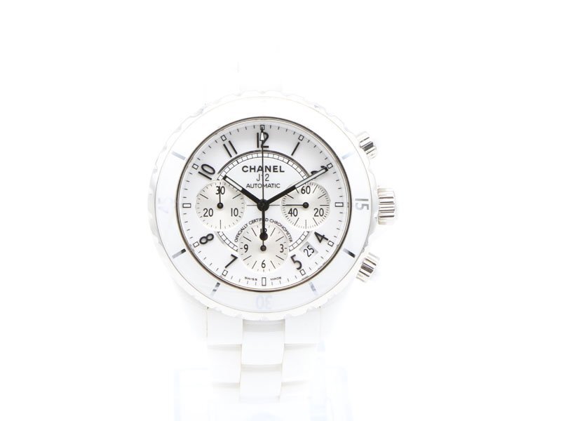【 シャネル CHANEL 】腕時計 H1007 J12 クロノグラフ 41ミリ ホワイトセラミック 自動巻 デイト メンズ 新著 70052-1