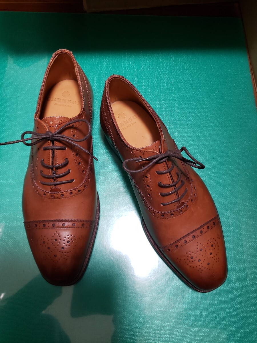 【未使用】GRENSON グレンソン　セミブローグ　ブラウン　６ハーフ Yahoo!オークション - 【未使用】GRENSON グレンソン