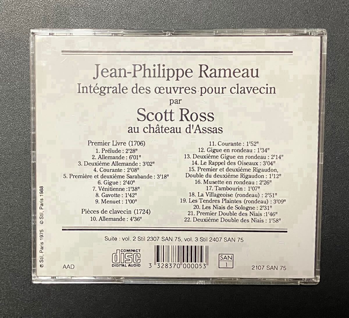 ラモー：クラブサン曲全集 / スコット・ロス 輸入盤CD3枚組ボックス Yahoo!オークション -「ラモー ロス」の落札相場・落札価格