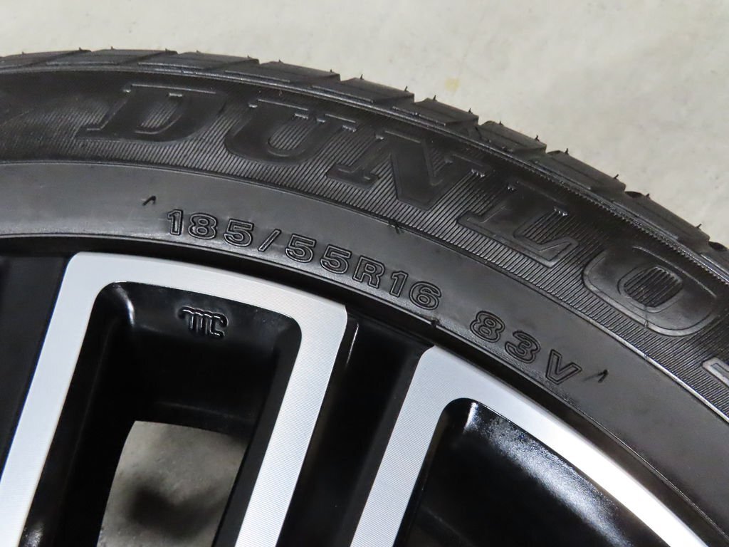 ホンダ GR フィット リュクス 185/55R16 純正 ダンロップ 6J +50 PCD100 4穴 ガリ傷無し 超バリ溝