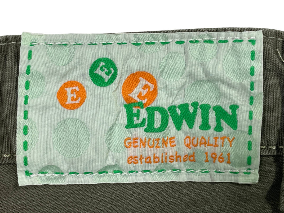  EDWIN エドウィン 433ELS サイズM (約84cm W33相當(dāng)) フラットポケット バナナ繊維 コットンパンツ メンズ 