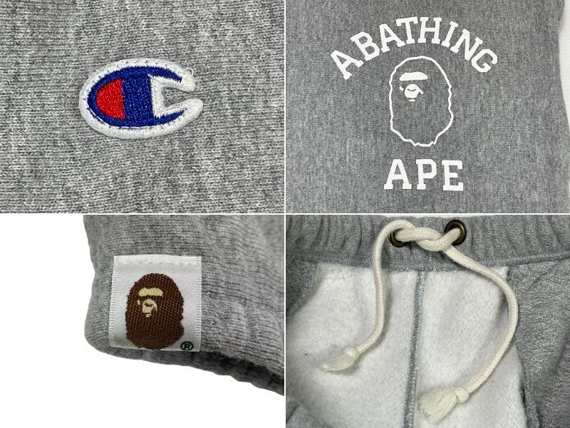 美品 A BATHING APE × Champion Reverse Weave siz XL (約76 美品 A BATHING APE × Champion Reverse Weave siz XL (約76