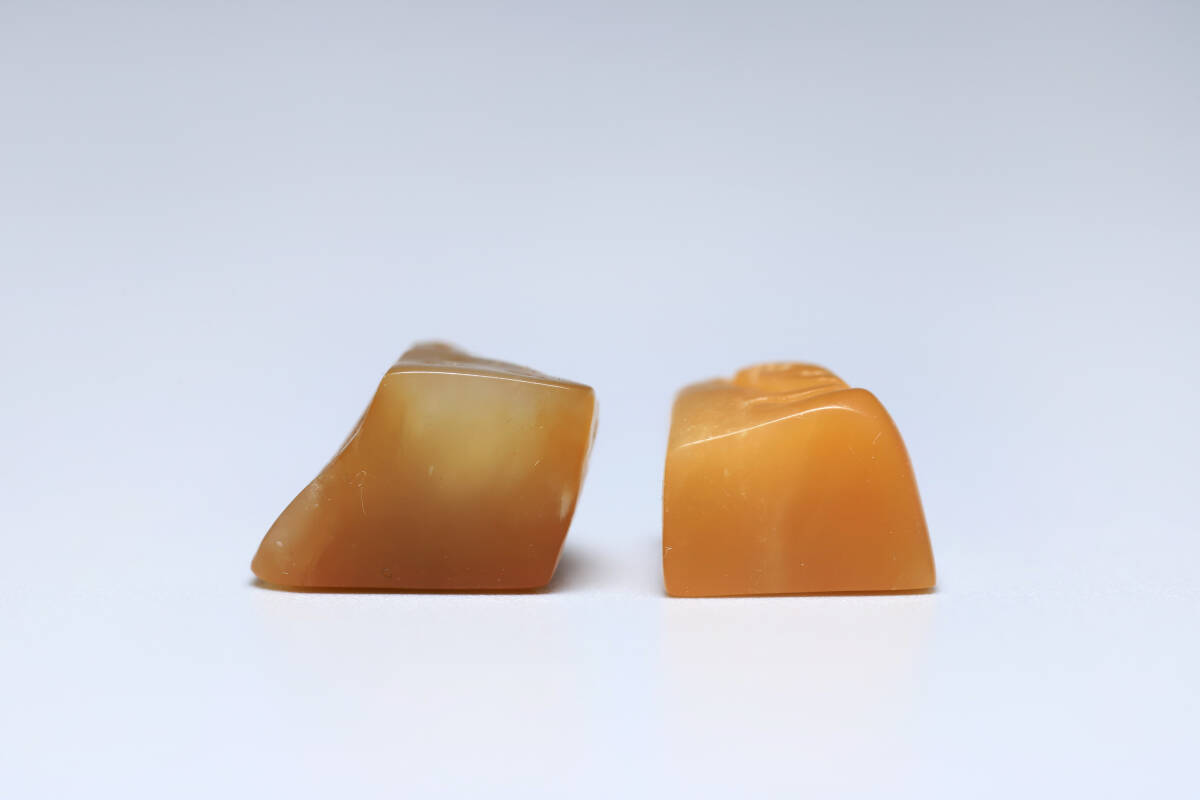 古印材2点 田黄石 寿山石 時代物/中国美術/文房具/寿山石 古印材2点 田黄石 寿山石 時代物/中国美術/文房具/寿山石
