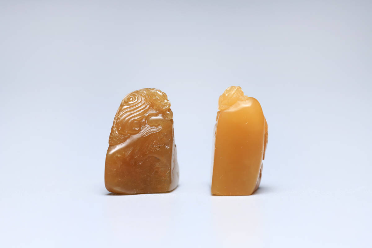 古印材2点 田黄石 寿山石 時代物/中国美術/文房具/寿山石 古印材2点 田黄石 寿山石 時代物/中国美術/文房具/寿山石