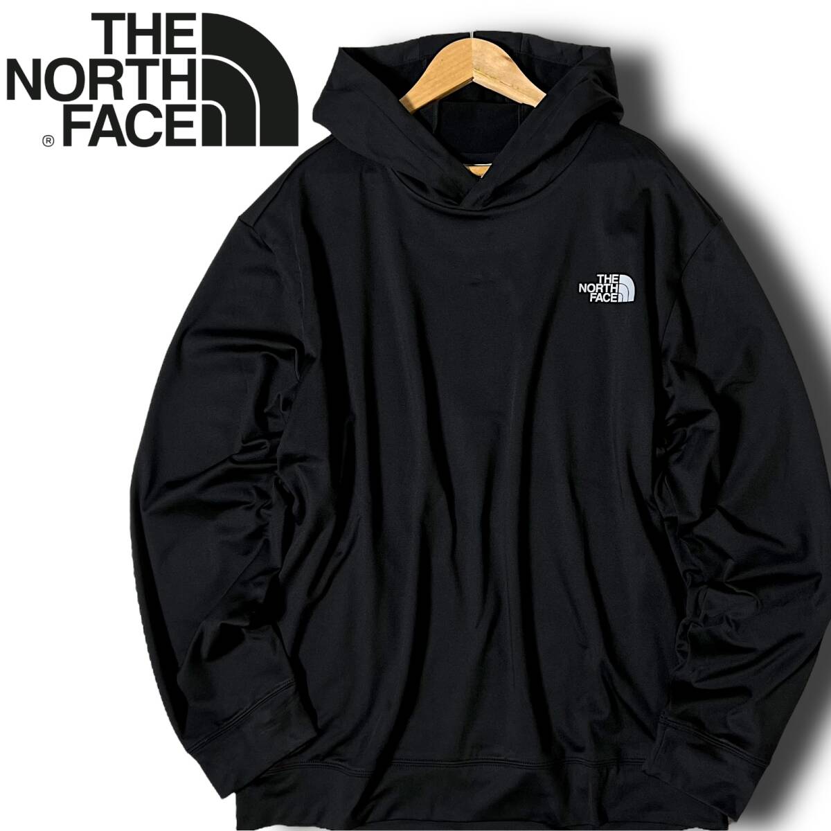 新品 THE NORTH FACE ノースフェイス ジャージ素材 速干抗菌 ストレッチ パーカー フーディ プルオーバー M 春秋 通年使用可 ◆B6851