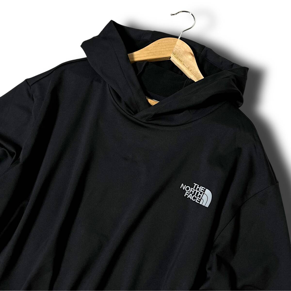 新品 THE NORTH FACE ノースフェイス ジャージ素材 速干抗菌 ストレッチ パーカー フーディ プルオーバー M 春秋 通年使用可 ◆B6851