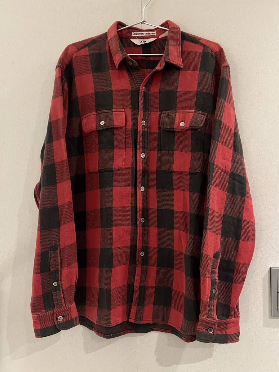 フィネス　グッドイナフ　ネルシャツ　エレクトリックコテージ GOODENOUGH x ELECTRIC COTTAGE ブロックネルシャツ - メルカリ