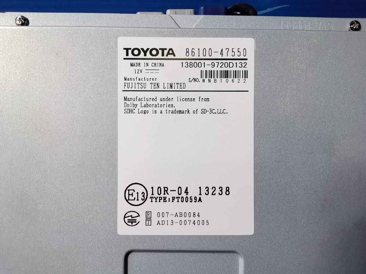 トヨタ純正9インチナビ DSZT-YC4T 地図データ2016年版 フルセグ トヨタ純正9インチナビ DSZT-YC4T 地図データ2016年版 フルセグ