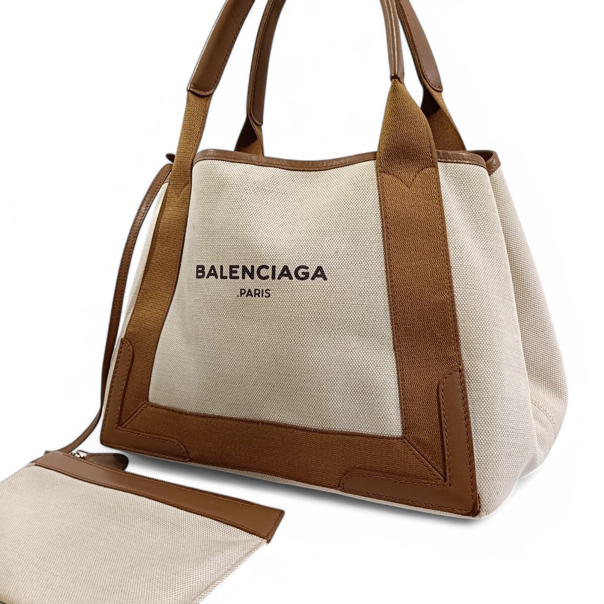 正規品 バレンシアガ ハンドバッグ カバス ポーチ付き ベージュ 正規品 バレンシアガ ハンドバッグ カバス ポーチ付き ベージュ