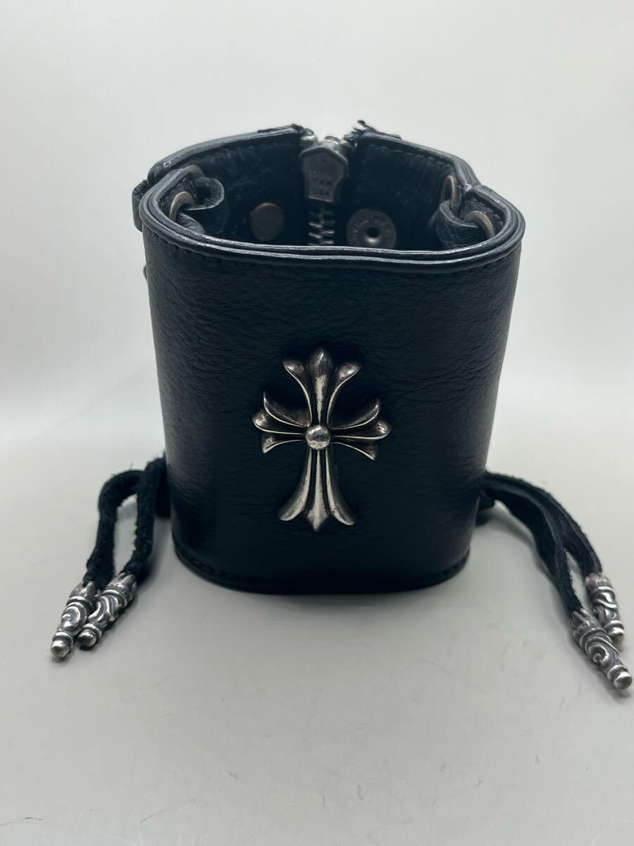 初期美品 クロムハーツ CHクロス コノリーレザーリストバンド 初期美品 クロムハーツ CHクロス コノリーレザーリストバンド