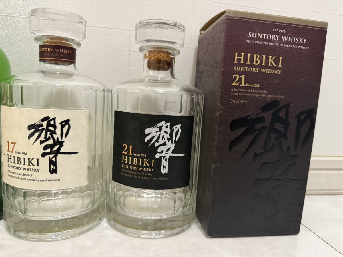 空瓶 山崎 白州18 響21 ウイスキー セット 17 シングルモルト 空瓶 山崎 白州18 響21 ウイスキー セット 17 シングルモルト