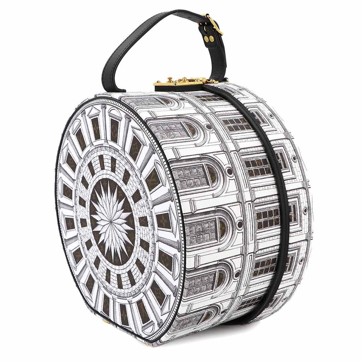 未使用 展示品 ルイ ヴィトン LOUIS VUITTON ボワット シャポー 30 帽子 ケース モノグラム レザー ホワイト フォルナセッティ 90269055_画像4