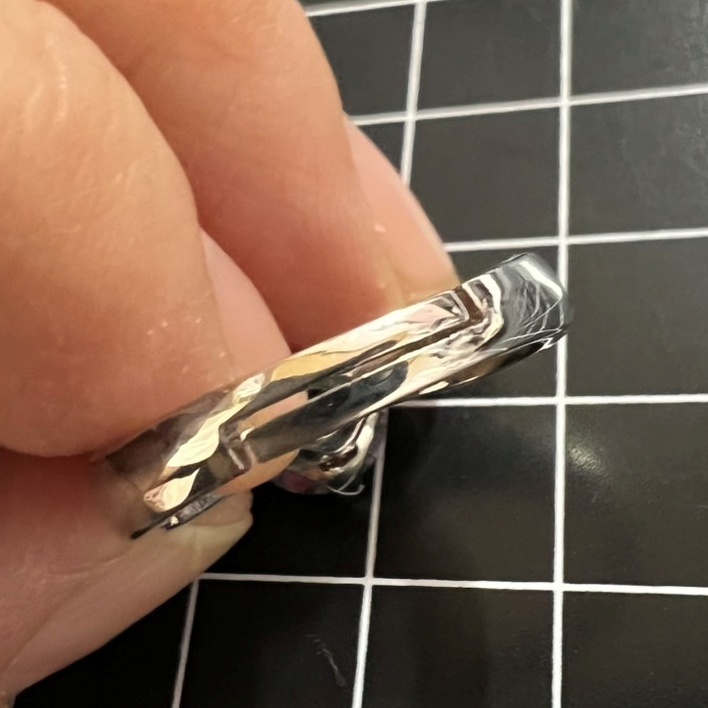 A875 匿名配送 指輪 レディース ジルコニア リング ４爪 大粒 s925 シルバー ２ct フリーサイズ サイズ調節可能 _画像6