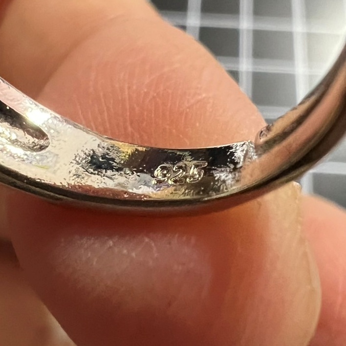 A875 匿名配送 指輪 レディース ジルコニア リング ４爪 大粒 s925 シルバー ２ct フリーサイズ サイズ調節可能 _画像7