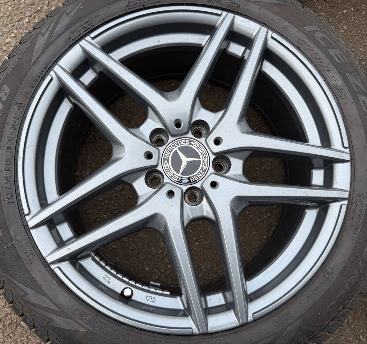зимний Benz W213 E Class E400 и т.п. 18 8J +40 5 дыра PCD112 245/45R18 W222 W221 W220 Pirelli 4 шт. комплект