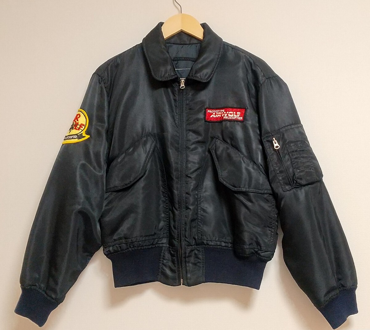 Vintage 超音速攻撃ヘリ エアーウルフ MA-1 フライトジャケット M