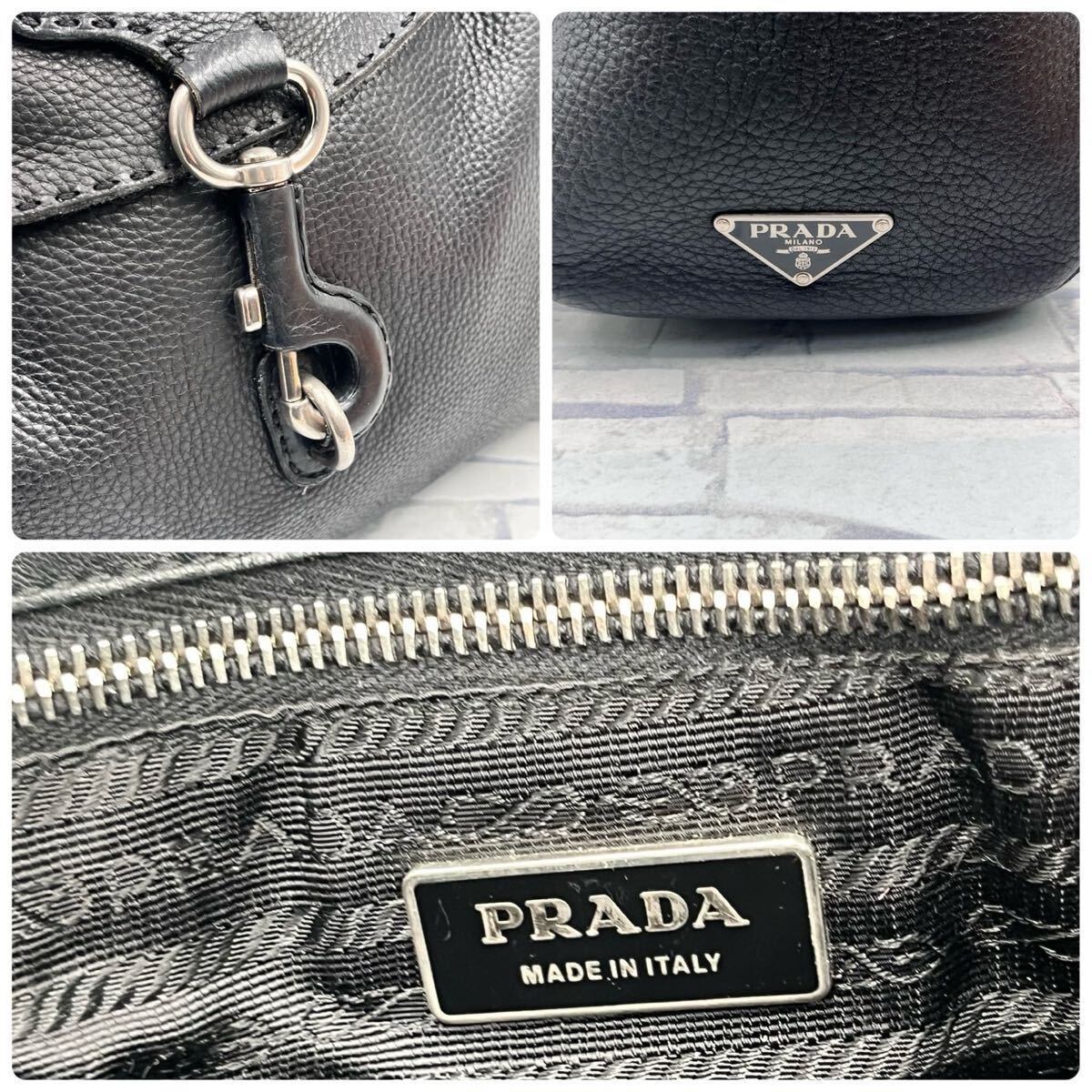 鑑定済み美品/希少】PRADA プラダ ハンドバッグ ワンショルダー 鑑定済み美品/希少】PRADA プラダ ハンドバッグ ワンショルダー