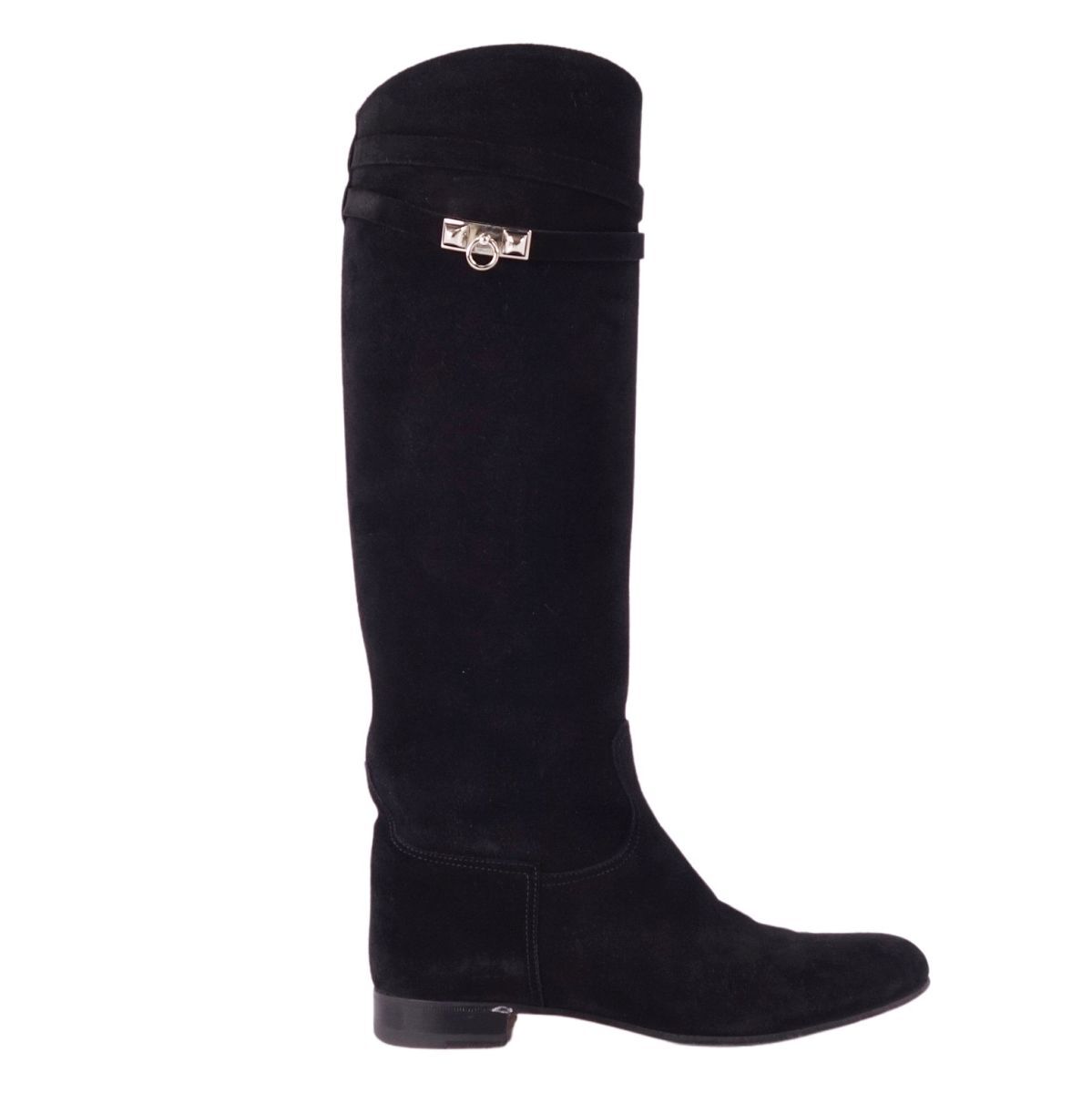 美品 エルメス HERMES ブーツ ロングブーツ メドール スウェードレザー シューズ 靴 レディース 35(22cm相当) ブラック ce02de-rm10e29469_画像6