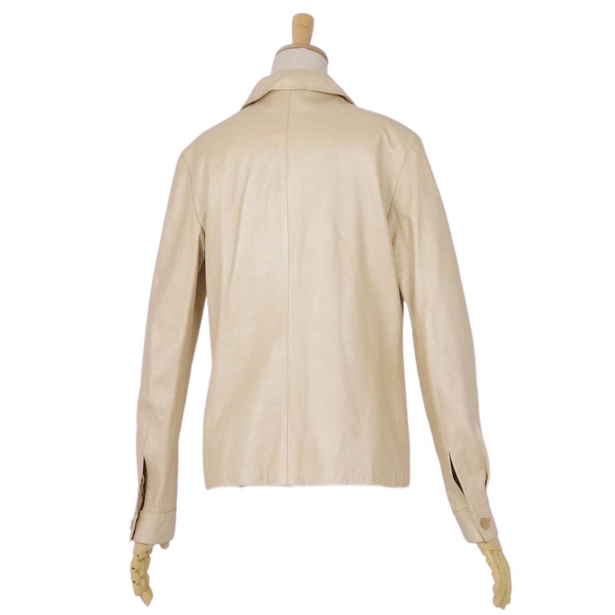 ロエベ LOEWE シャツ ジャケット ロングスリーブ ラムレザー 本革 レディース 38(M相當(dāng)) ベージュ ce02or-rm10e29196