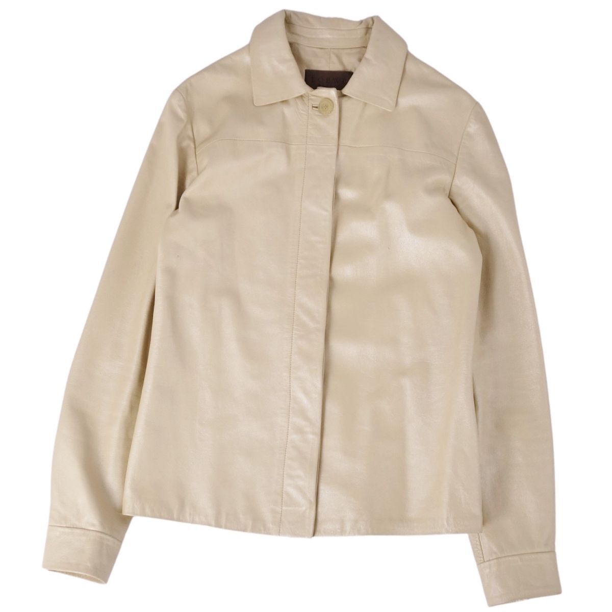 ロエベ LOEWE シャツ ジャケット ロングスリーブ ラムレザー 本革 レディース 38(M相當(dāng)) ベージュ ce02or-rm10e29196