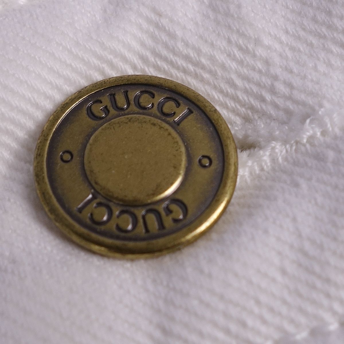 未使用 グッチ GUCCI パンツ デニムパンツ コットン ハート ロゴ刺繍 ボトムス レディース イタリア制 36 ホワイト ce02db-rm20e29506