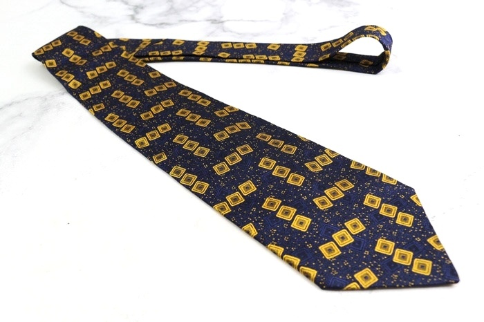 ジャンニ?ヴェルサーチ ブランド ネクタイ ドット 小紋柄 シルク イタリア制 PO メンズ ネイビー Gianni Versace