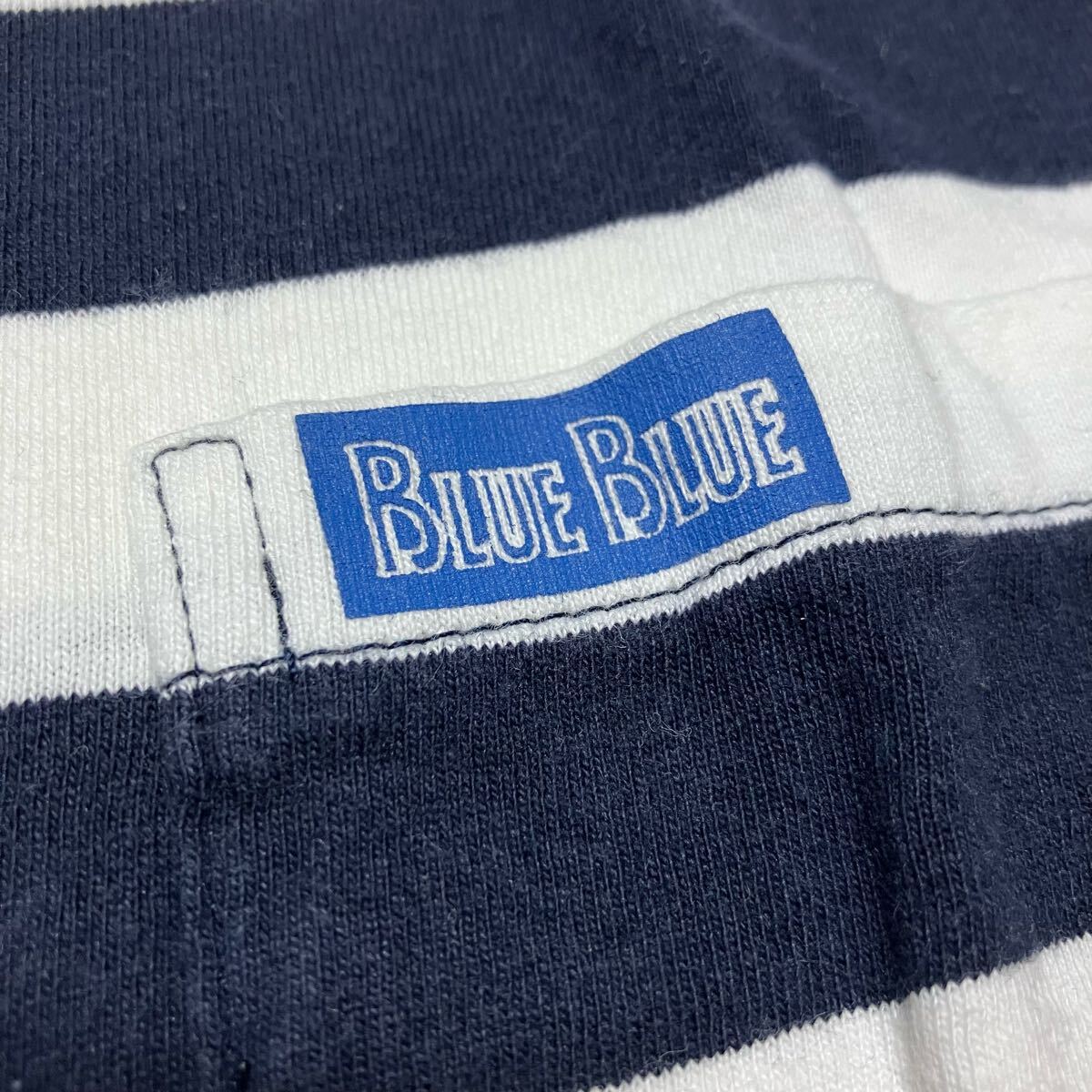 BLUE BLUE ロングスリーブ Tシャツ Mサイズ ボーダー ★ 長袖 ロンT ブルーブルー ハリウッドランチマーケット ハリラン HRM カットソー_画像4