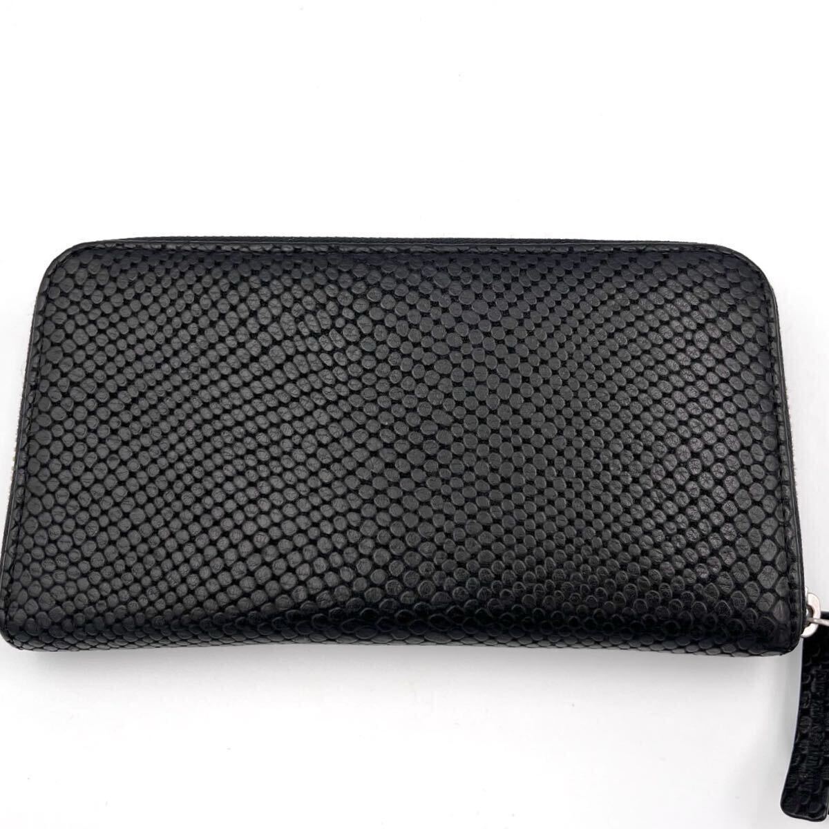 極美品 エンポリオ アルマーニ クロコダイル風 長財布 ラウンド 極美品 エンポリオ アルマーニ クロコダイル風 長財布 ラウンド