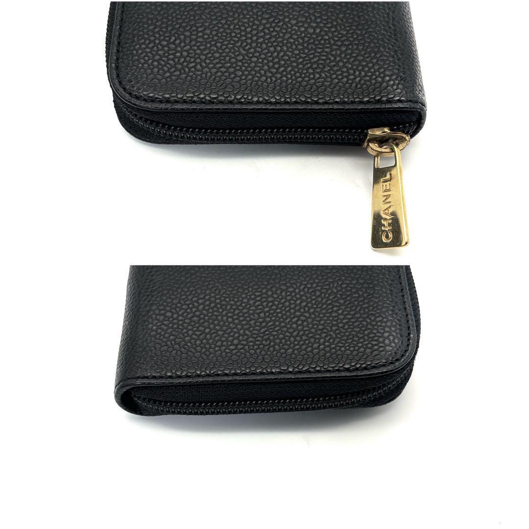 極美品◇CHANEL 長財布 キャビアスキン ココマーク ブラック 7 極美品◇CHANEL 長財布 キャビアスキン ココマーク ブラック 7