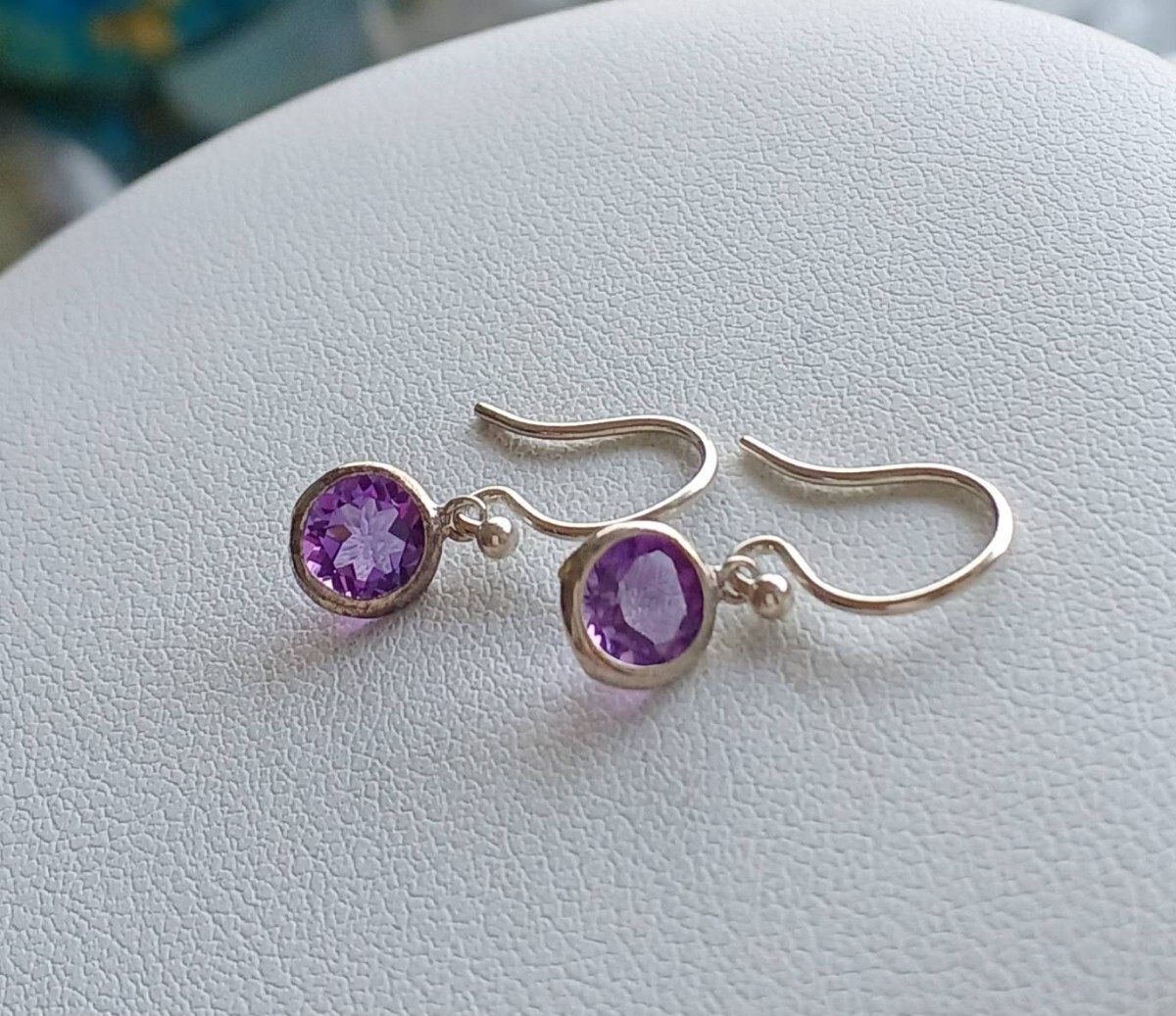 シルバー　アメシストピアス　6mm 