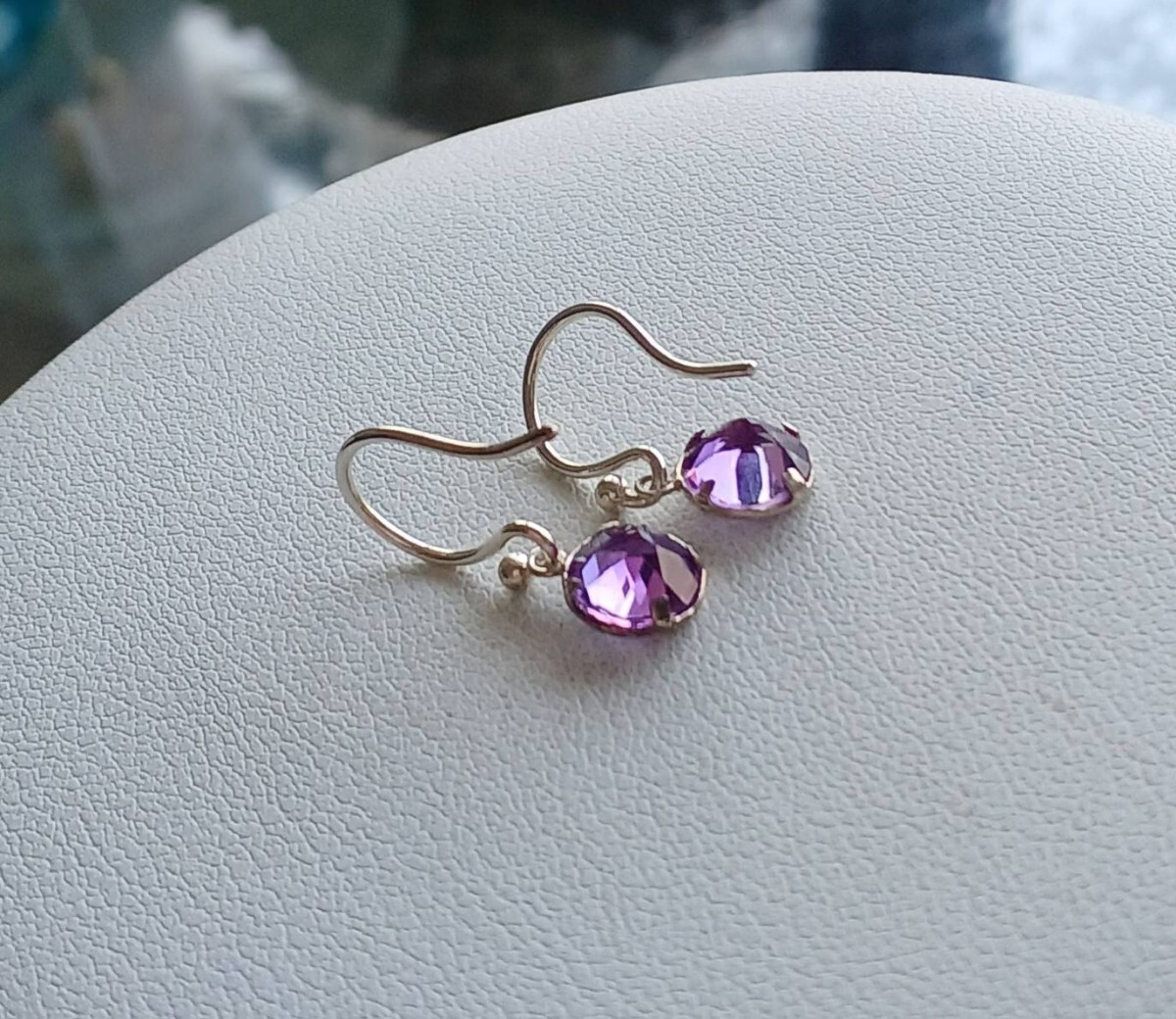 シルバー　アメシストピアス　6mm 