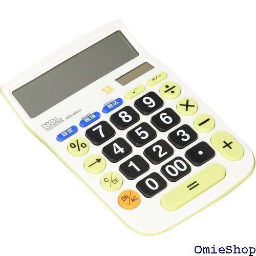 ナカバヤシ 電卓 12桁 大型キー M 税計算機能付 ECD-8502G 9777