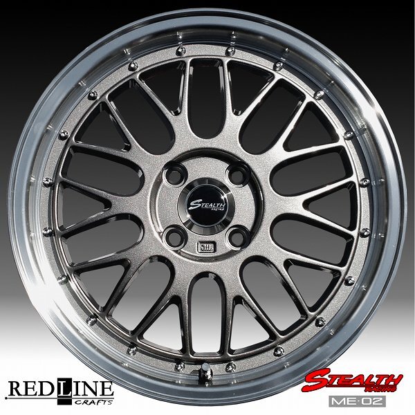 ■ 新制品, ステルスレーシング ME02 ■ スペシャルサイズ,軽四用 16in/幅広リム6.0J OFF+43　KENDA KR20 165/45R16 タイヤ付4本セット